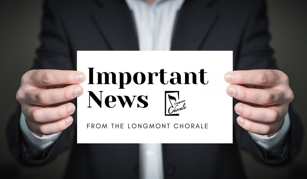 A Special Announcement Regarding Our Spring 2020 Concerts