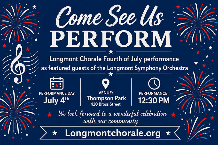 Longmont Chorale Performs for 4th of July Celebration!